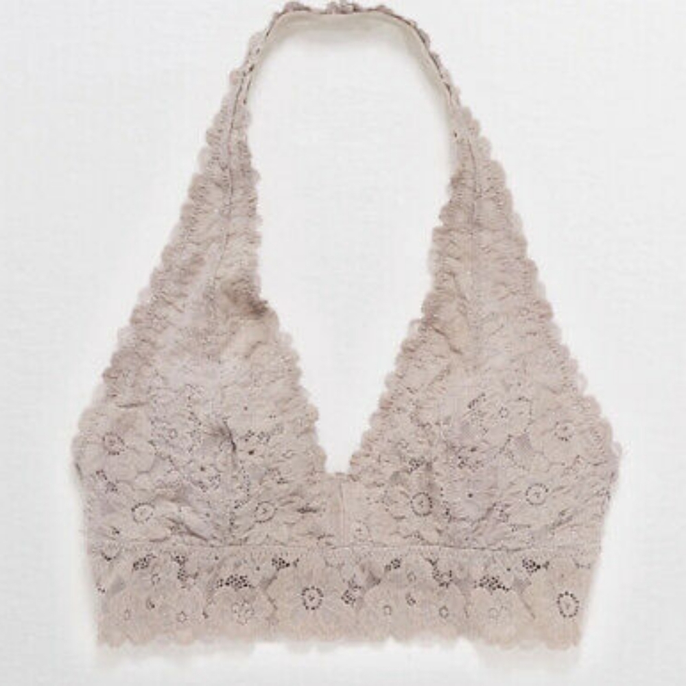Aerie Softest Lace Halter Bralette M